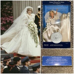 Diana Princess of Whales Official Wedding Doll w Stand